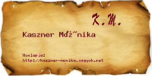 Kaszner Mónika névjegykártya