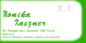 monika kaszner business card